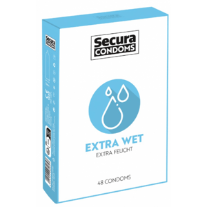Secura Extra Wet – extra síkosított óvszerek (48 db)