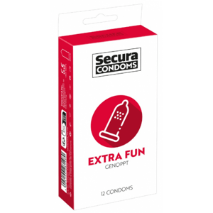 Secura Extra Fun – bordázott óvszerek (12 db)