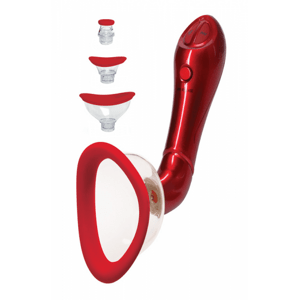Multiple Euphoria automatikus vibrációs pumpa vaginára, csiklóra és mellbimbókra, piros