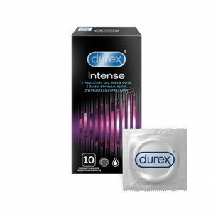 Durex Intense Orgasmic – bordázott óvszerek (10 db)