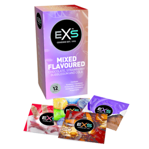 EXS Mixed Flavoured – ízesített óvszer mix (12 db)
