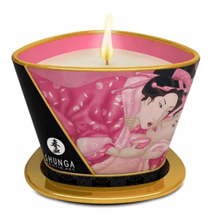 Shunga libidó stimuláló masszázsgyertya Magic Rose (170 ml)