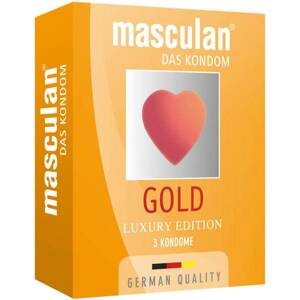 Masculan Gold Luxury Edition vanília illatú óvszer 3db