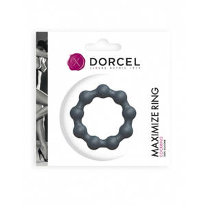 Dorcel Maximize - gömbös, szilikon péniszgyűrű (szürke)