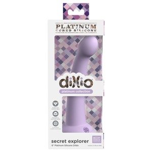 Dillio Secret Explorer - tapadótalpas makkos szilikon dildó (lila)